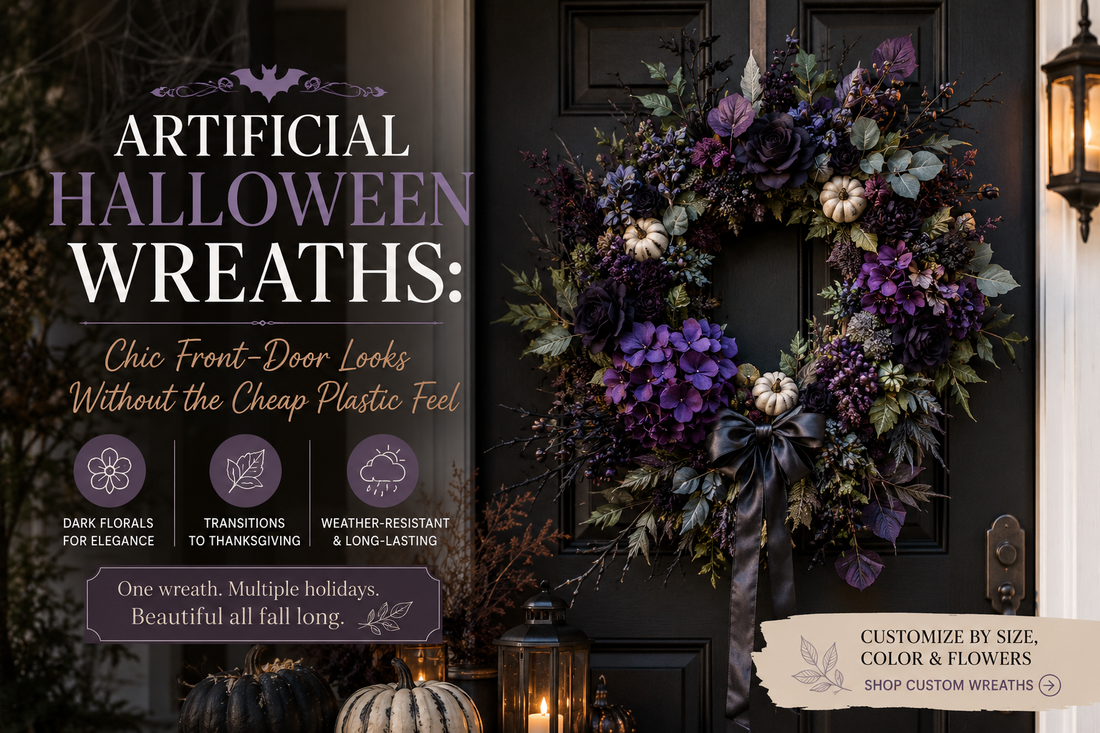 Artificial Halloween Wreaths: Chic Front-Door Looks Without the Cheap Plastic Feel