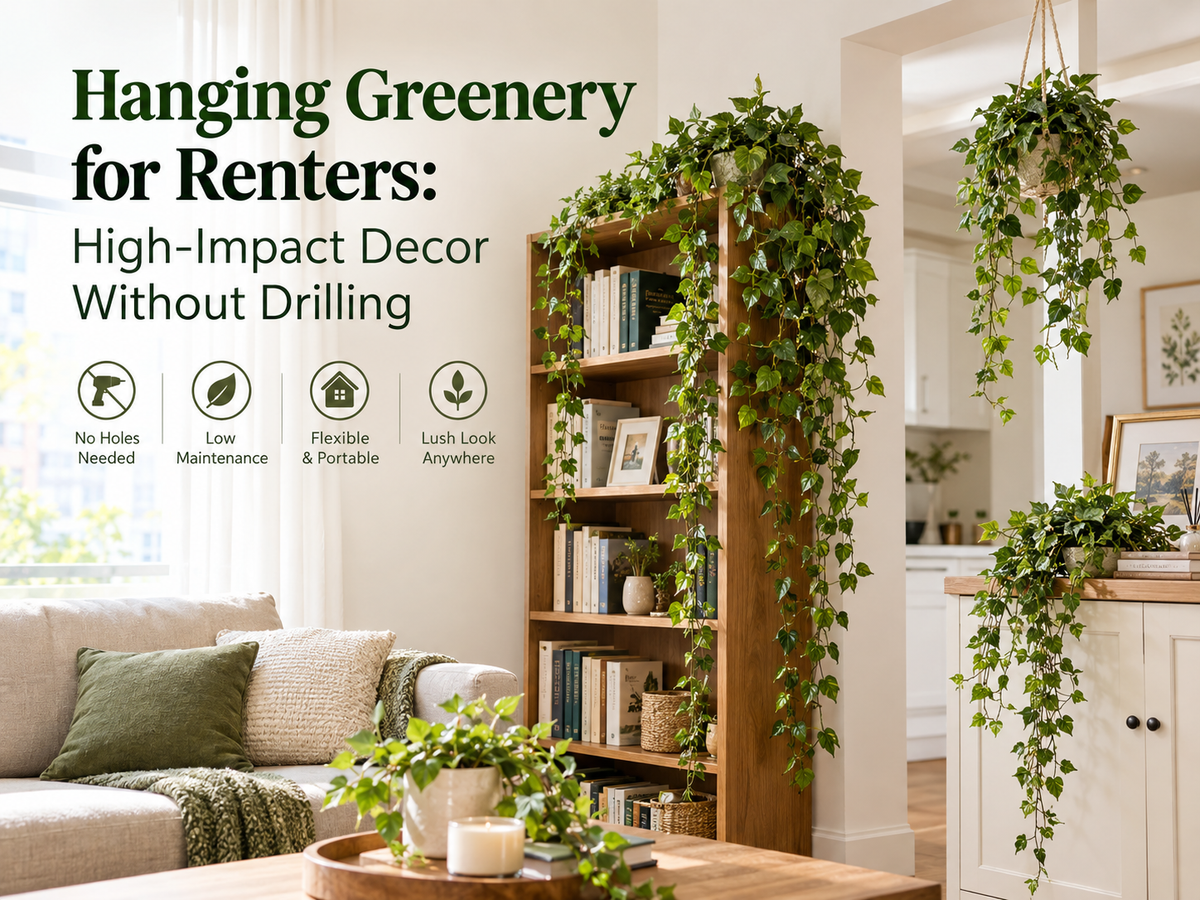 Hanging Greenery for Renters: High-Impact Decor Without Drilling