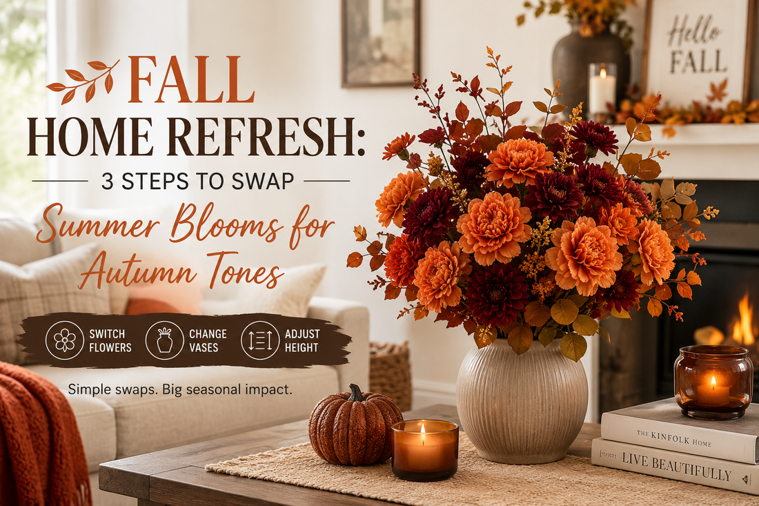 Fall Home Refresh: 3 Steps to Swap Summer Blooms for Autumn Tones