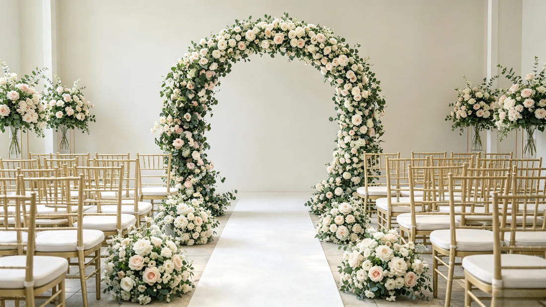 How Much Does a Faux Flower Wedding Arch Cost? A Complete Guide to Budget, Size, and Structure Selection in 2026
