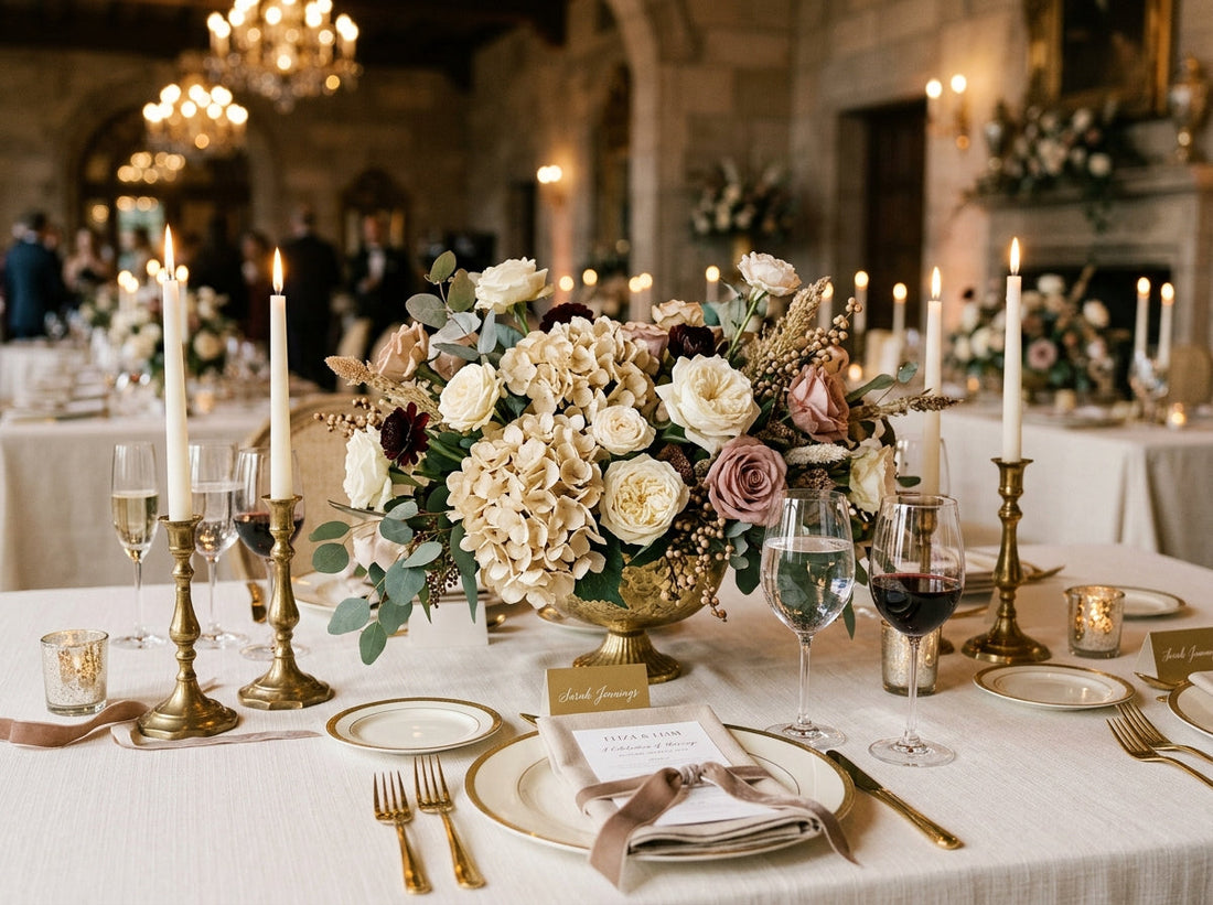 Fall & Winter Wedding Centerpieces: Warm Palettes That Photograph Beautifully