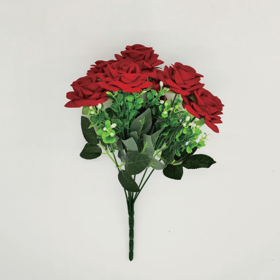 Velvet 7-headed small rose-B23006