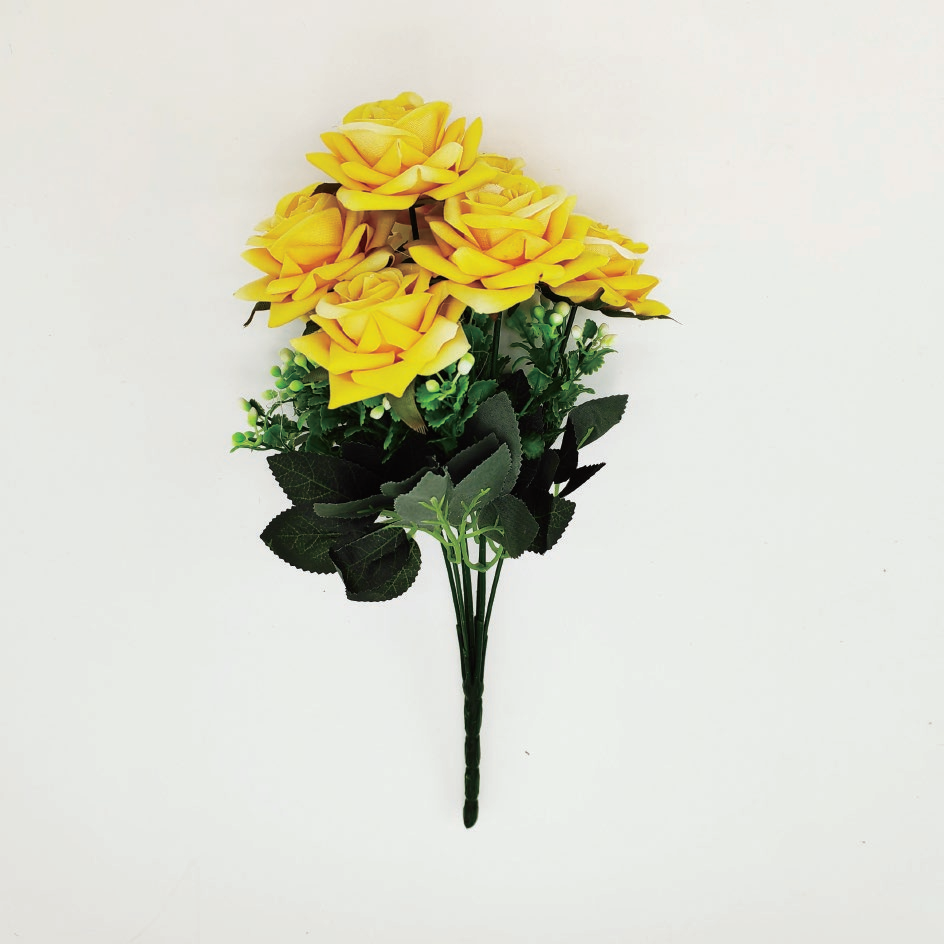 Velvet 7-headed small rose-B23006