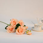 Rose/ 6heads + 6leaves