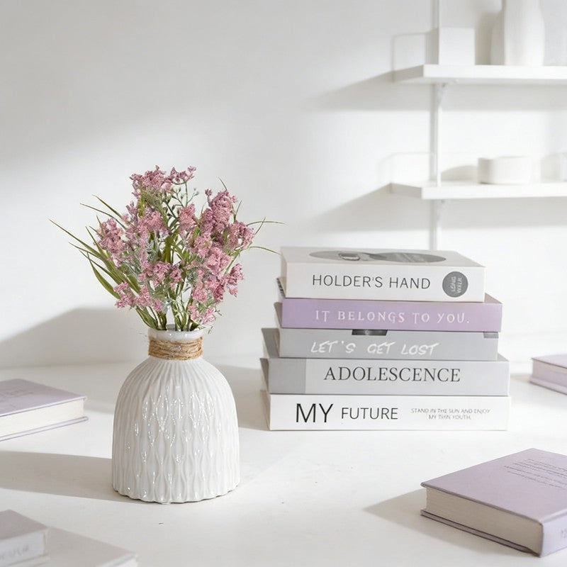 Artificial Lavender Stems 10 Flowers 4 Green Leaves Realistic Faux Lavender Picks for Farmhouse Wedding Table Vase DIY Floral Arrangement Home Indoor Decor