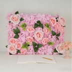 Artificial Rose Flower Wall Panel, Silk Floral Backdrop for Wedding Decor - view 2