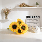 Sunflower /5heads+ 5leaves C1008