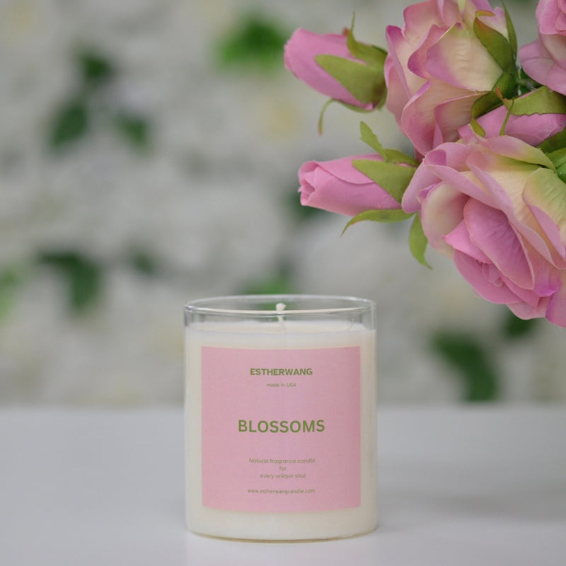 Floral Blossoms Aromatherapy Crackling Wood Wick Candle