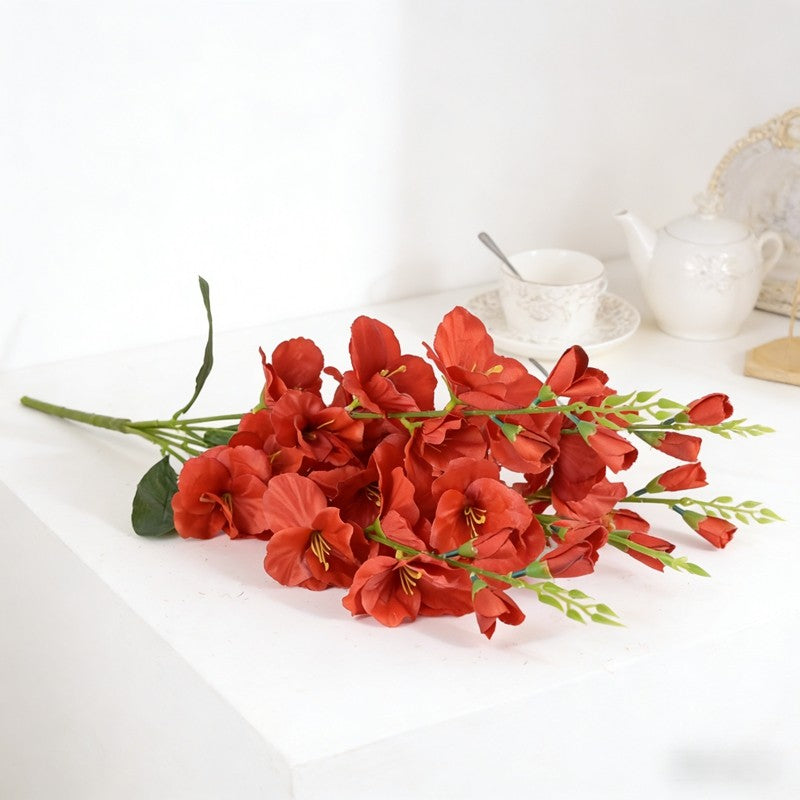 Premium Faux Gladiolus 3 Branches Artificial Flower Bouquet Indoor Outdoor Photo Props - view 6