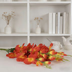Premium Faux Gladiolus 3 Branches Artificial Flower Bouquet Indoor Outdoor Photo Props - view 8