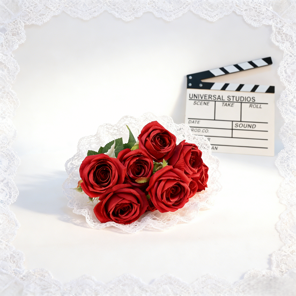 Rose/9 heads +8leaves CF034 - view 9