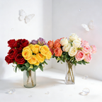 Rose/9 heads +8leaves CF034