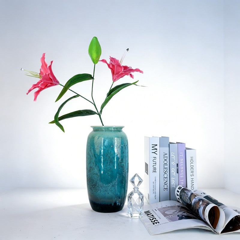 2 Heads Real Touch Artificial Lily Stem Lifelike Silk Fake Lily Flower for Home Vase Wedding Party Decor - view 4