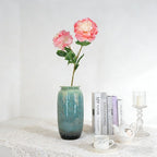 Textured Faux Peony Branch with Two Blossoms, Mixed Tones for Indoor Floral Displays - view 3