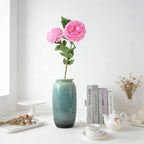 Textured Faux Peony Branch with Two Blossoms, Mixed Tones for Indoor Floral Displays - view 6