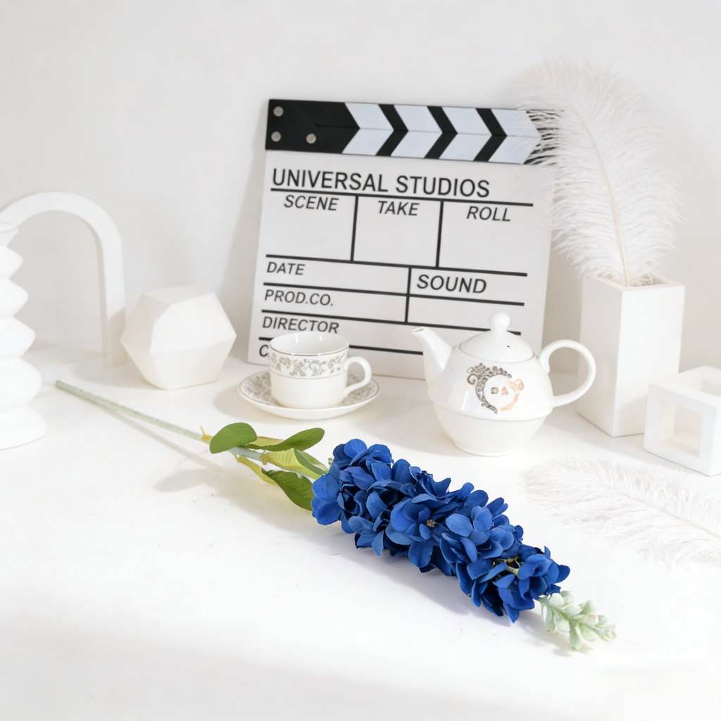 Multi-tone Silk Delphinium Spray, Artificial Larkspur Stem for Vase & Wedding Styling - view 5