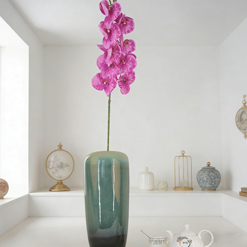 Multi-color Artificial Silk Butterfly Orchid with 1 Flower Head for Vase Home Wedding Floral Decor - view 4