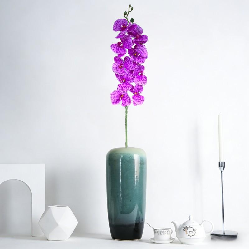Multi-color Artificial Silk Butterfly Orchid with 1 Flower Head for Vase Home Wedding Floral Decor - view 6