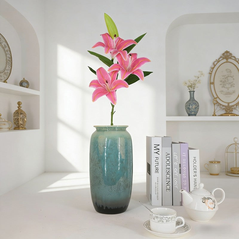 Real Touch Silk Lily Stem 3 Heads 1 Bud, Multi-color for Flower Wall & Table Decor - view 4