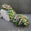 Vibrant Multi color Long Table Floral Runner Waterfall Style Wedding Head Table Prop
