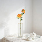 Soft Neutral Tone Artificial Peony Branch, Twin Full Blooms for Tea Table Gentle Accents - view 5