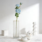 Soft Neutral Tone Artificial Peony Branch, Twin Full Blooms for Tea Table Gentle Accents - view 7