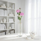 Soft Neutral Tone Artificial Peony Branch, Twin Full Blooms for Tea Table Gentle Accents - view 8