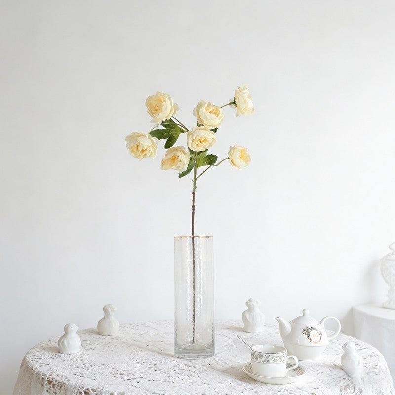 Harmonious Tone Artificial Peony Branch, 7 Large Blooms for Festival Vase Centerpieces - view 5