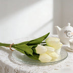 Assorted Gentle Hues Single-Stem Tulip Sprigs, Single Closed Bloom for Gift Floral Trim - view 3