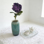 Multi Earthy Shade Chrysanthemum Sprigs, Solitary Flower Head Plus 4 Textured Leaves for Handcraft Decor - view 10
