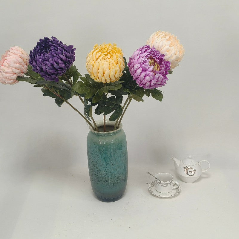 Chrysanthemum 1head + 4leaves E1001