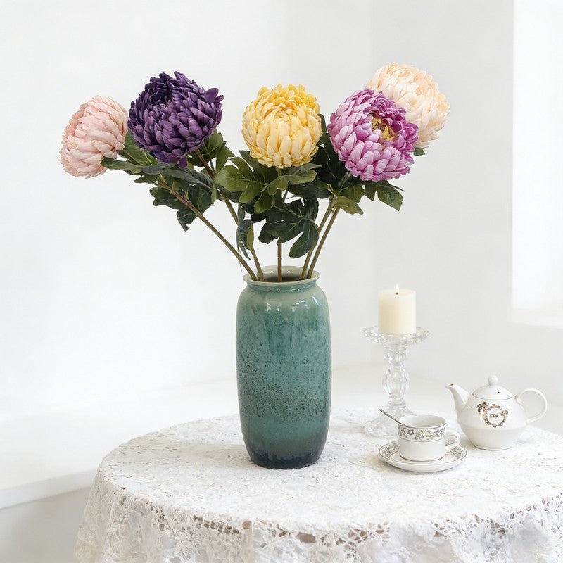 Chrysanthemum 1head + 4leaves E1001