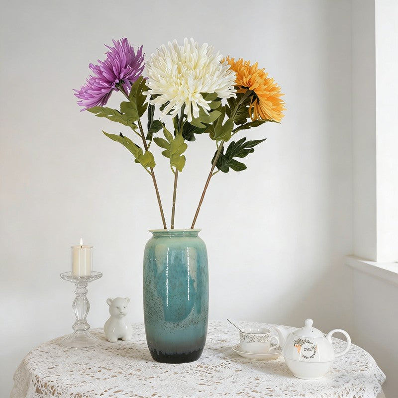 Chrysanthemum  /1 head+4 leaves E1005