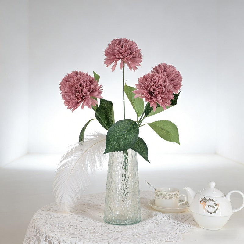 Thin Stem Artificial Chrysanthemum Clusters, Mixed Soft Shades for Table & Gift Arrangement - view 7