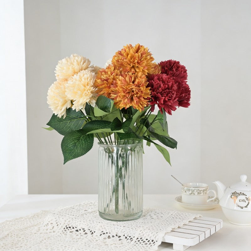 Chrysanthemum /5 heads+4leaves E1030