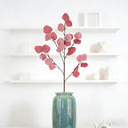 Silver Dollar Faux Eucalyptus Sprigs, 26 Silvery Round Leaves for Minimalist Greenery Accents - view 8