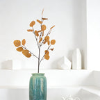Silver Dollar Faux Eucalyptus Sprigs, 26 Silvery Round Leaves for Minimalist Greenery Accents - view 10
