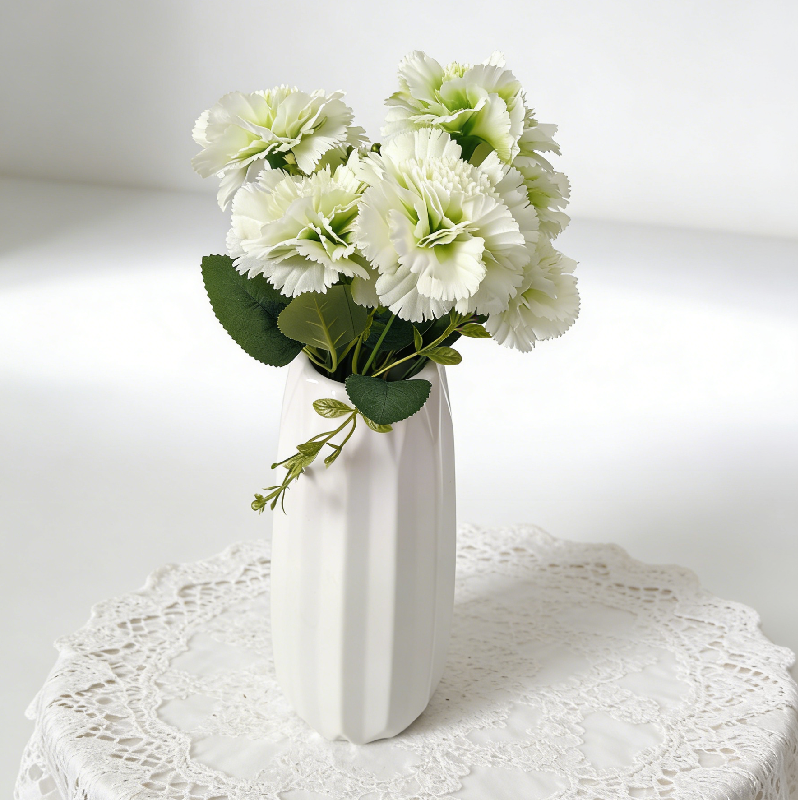 Multi-Bloom Faux Carnation Sprays, Clustered Tiny Florals in Diverse Gentle Tones
