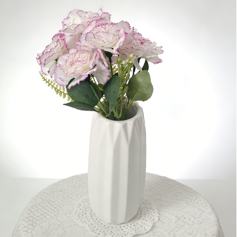 Multi-Bloom Faux Carnation Sprays, Clustered Tiny Florals in Diverse Gentle Tones - view 3