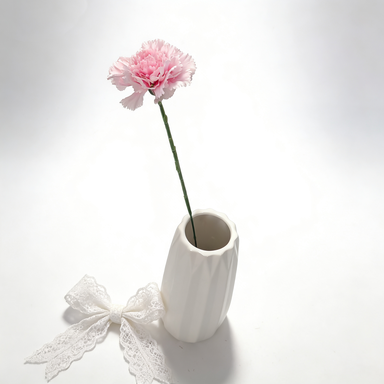 Thin-stemmed Solitary Carnation Picks, Varied Pastel Shades with One Delicate Bloom for Dainty Floral Accents - view 3