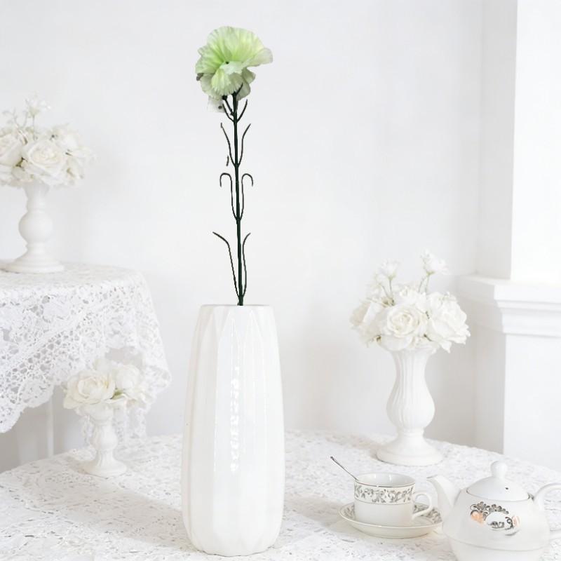 Thin-stemmed Solitary Carnation Picks, Varied Pastel Shades with One Delicate Bloom for Dainty Floral Accents - view 9