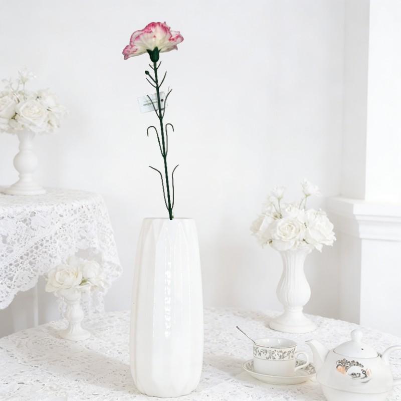Thin-stemmed Solitary Carnation Picks, Varied Pastel Shades with One Delicate Bloom for Dainty Floral Accents - view 10