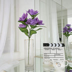 Elongated Artificial Magnolia Sprays, Assorted Elegant Tones with 5 Blooms & 8 Leaves for Vase Styling - view 8