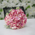 Artificial Pink Hydrangea Bridal Bouquet，Wedding/Bridesmaid/Home Decor