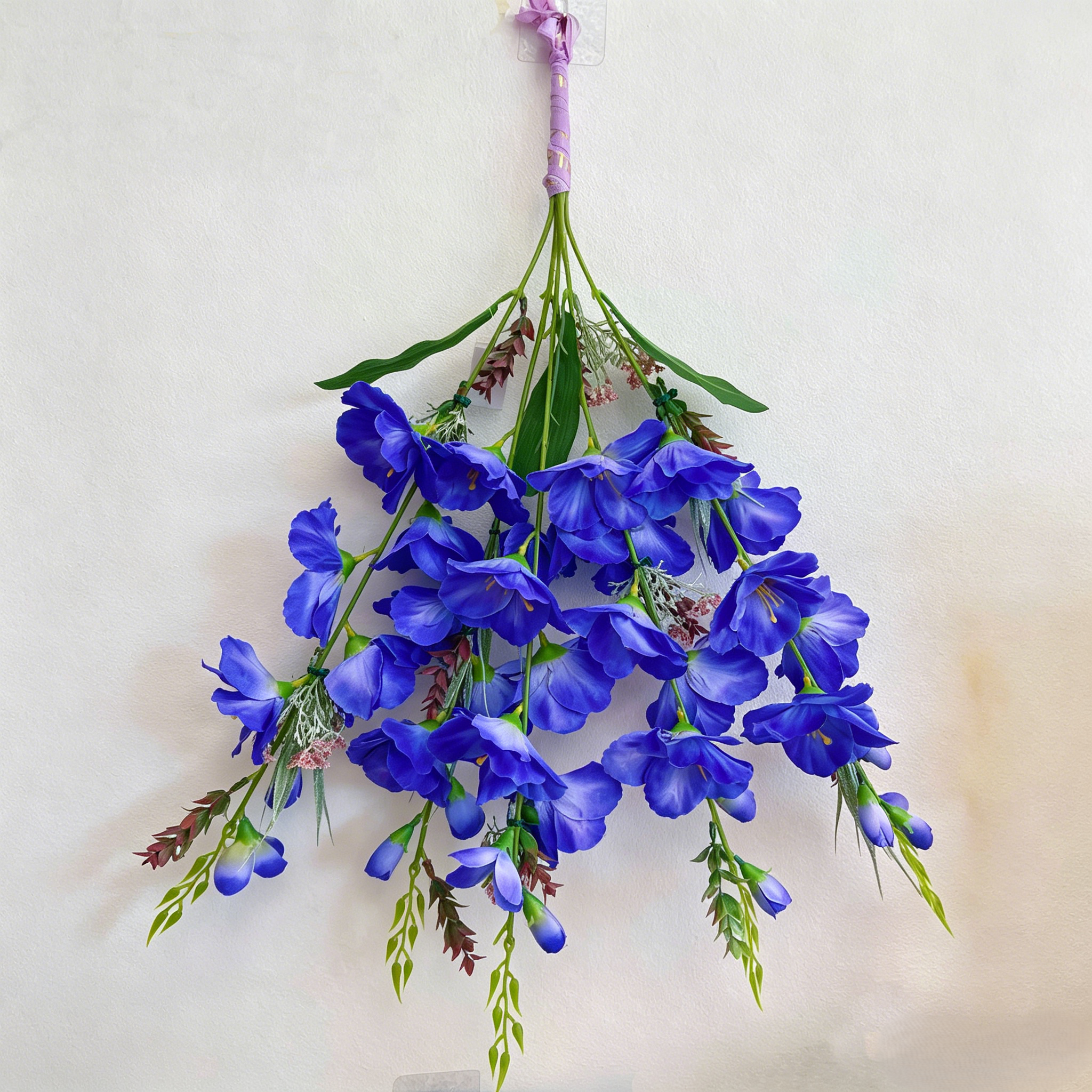 Artificial Blue Delphinium Hanging Flower Bouquet