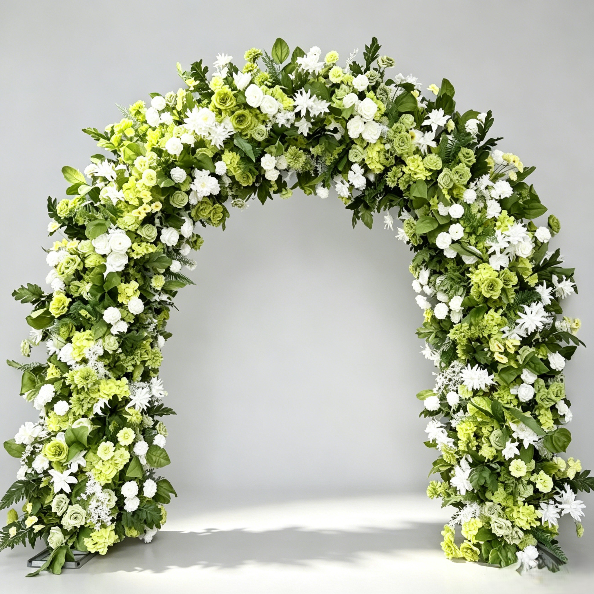 Green White Artificial Flower Arch Greenery Floral Backdrop for Wedding Party Ceremony Photo Booth Decor