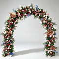 Vintage Multicolor Mixed Rose Floral Arch Artificial Greenery Backdrop Wedding Party Photo Booth Decor