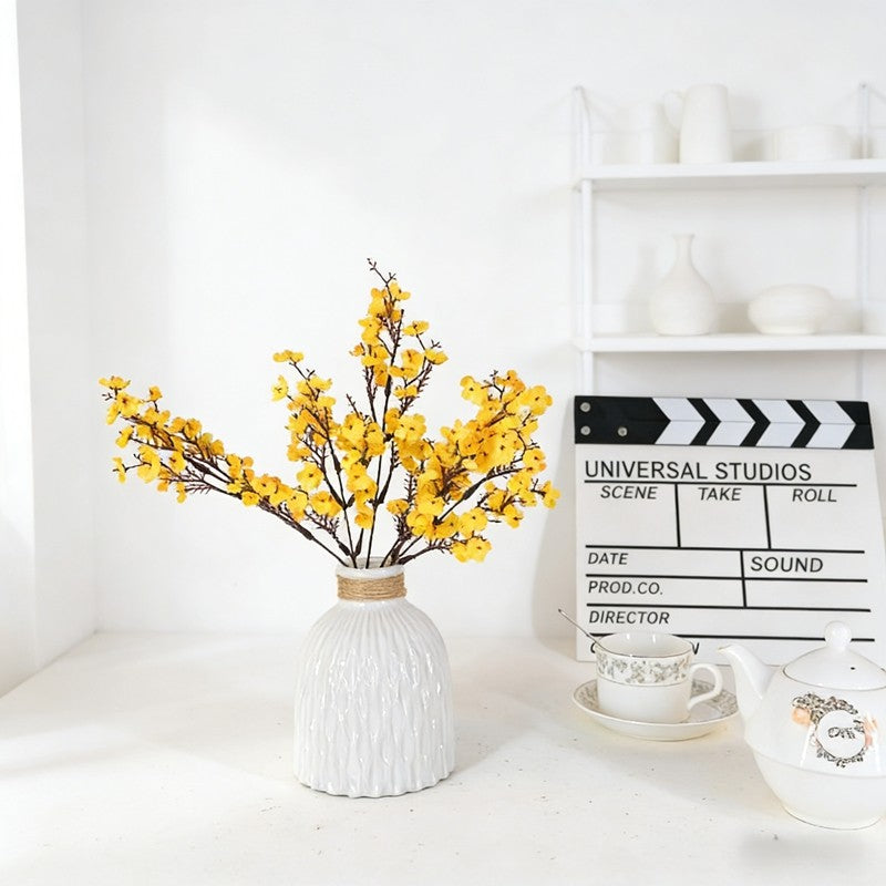 Slender Artificial Baby's Breath Sprigs, Assorted Pastel Faux Tiny Blooms for Vase Styling - view 5