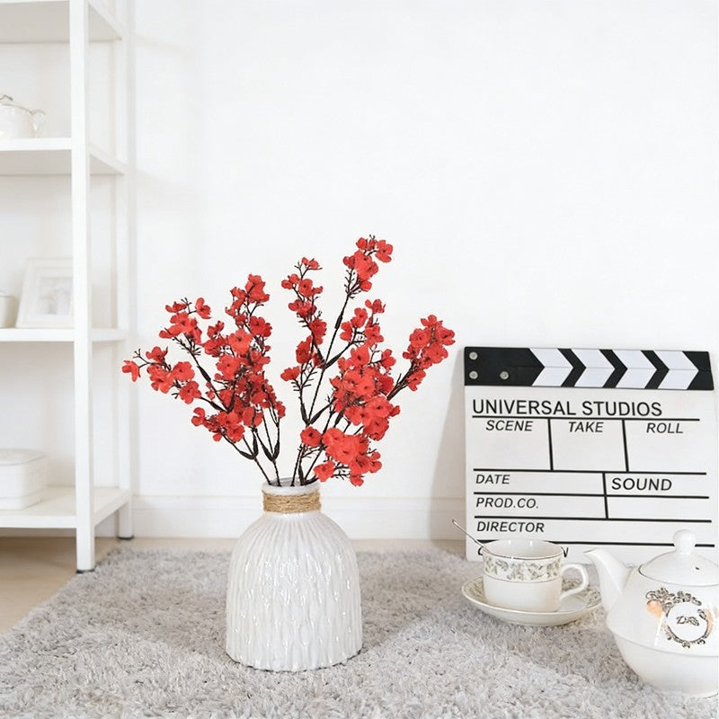 Slender Artificial Baby's Breath Sprigs, Assorted Pastel Faux Tiny Blooms for Vase Styling - view 6
