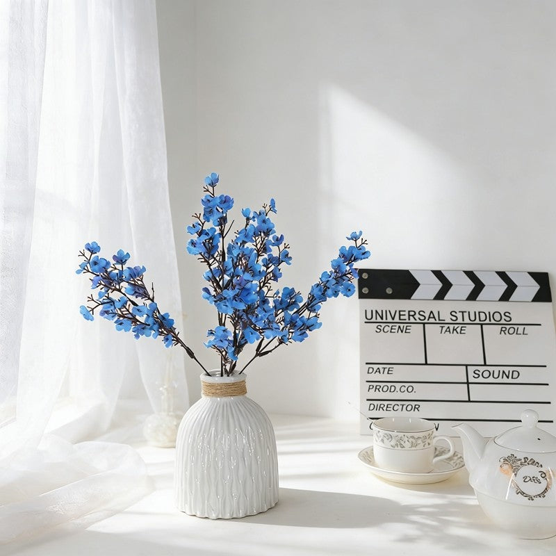 Slender Artificial Baby's Breath Sprigs, Assorted Pastel Faux Tiny Blooms for Vase Styling - view 7